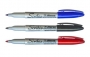 ปากกาเคมี ปากกลม 2 หัว 2 ขนาด  ตราม้า H-41   (สีน้ำเงิน,แดง,ดำ)